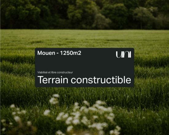 Terrain Constructible de 1250 m2 hors lotissement MOUEN - 10 min de CAEN