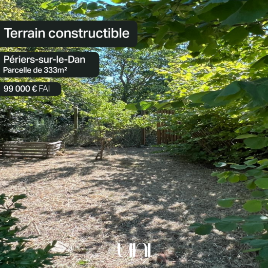 Terrain à bâtir de 333m2 - Périers-sur-le-Dan